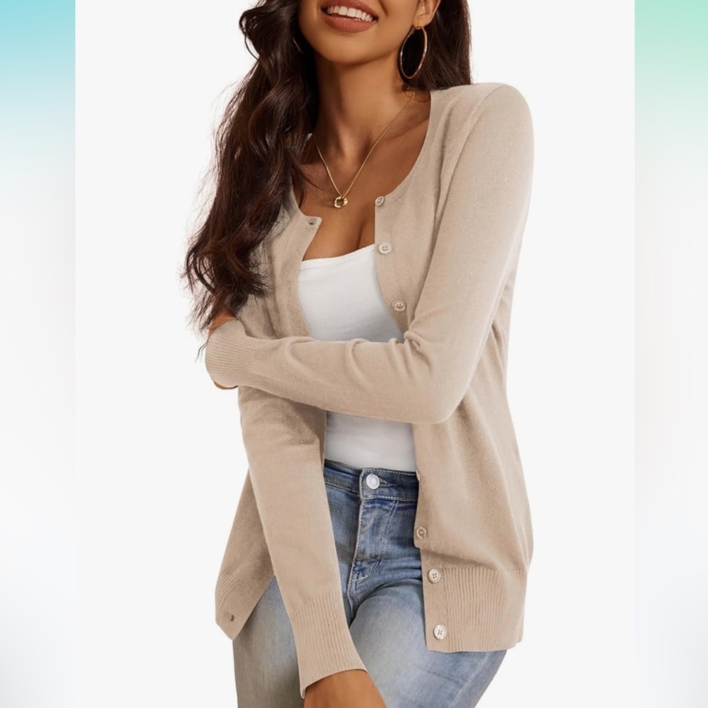 Classic Beige Women's Cardigan